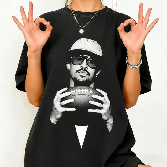 Super Bowl Black & White Face T-Shirt